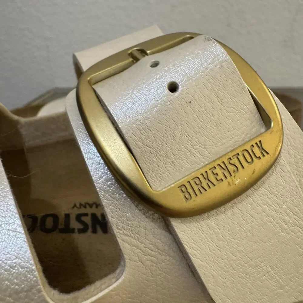Birkenstock Arizona Big Buckle BF Graceful Pearl White Sandals Slide 39 / US 8 N